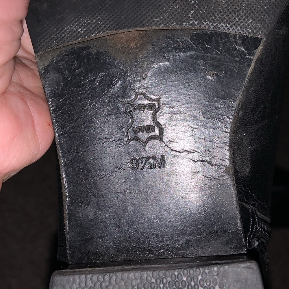Tory Burch BRITA Black Leather Knee High Tall Riding Boot size 9.5 with zippers - Picture 10 of 14